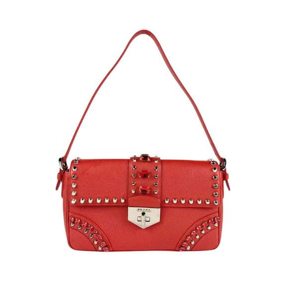 Prada Handbags - PRADA Red Leather Shoulder Bag